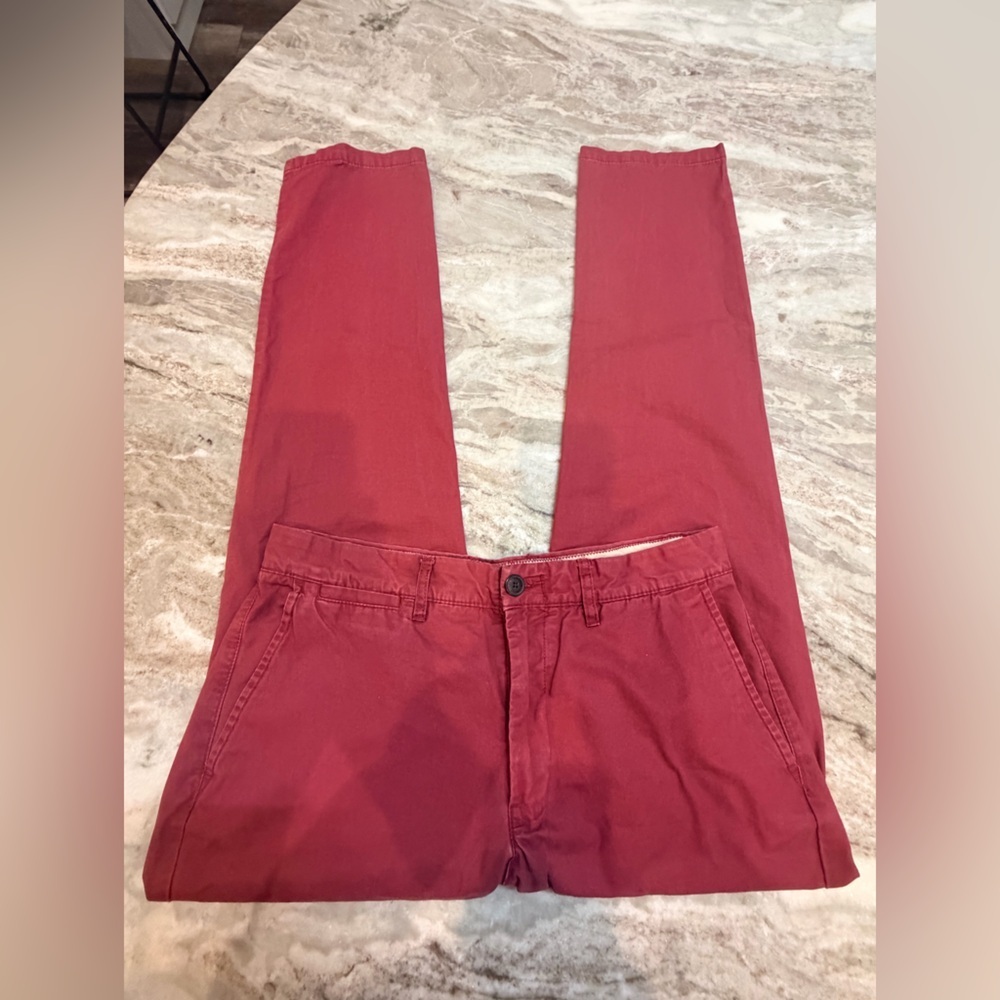 H&M Brick Red Slim Fit Chino Pants Men’s 33x30 Cotton Casual